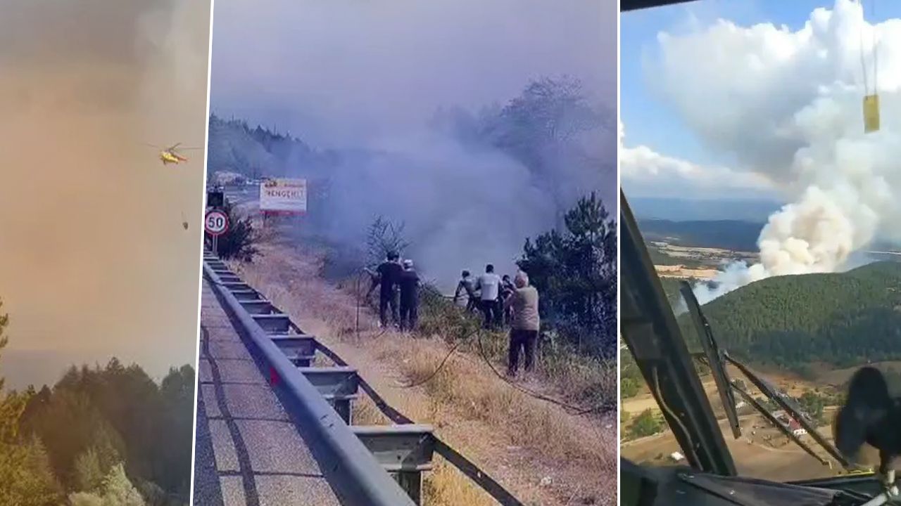 Bolu Mengen alevlere teslim oldu! Ekipler güçlükle müdahale ediyor