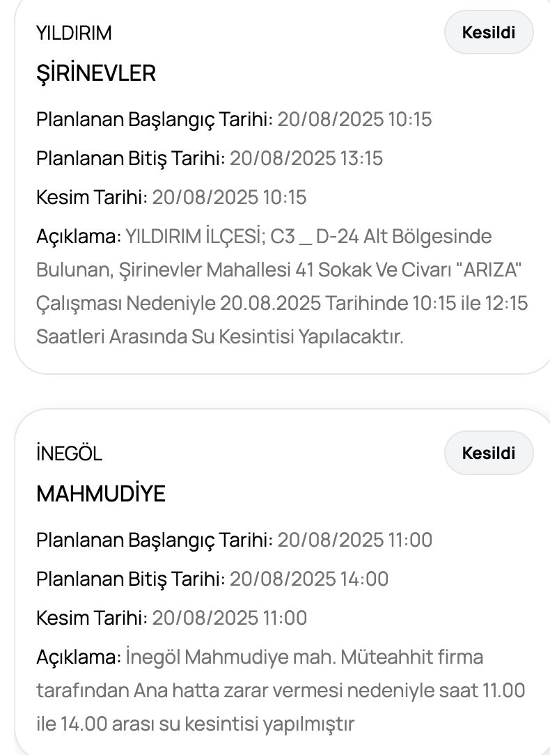 Bursa su kesintisi: 20 Ağustos Bursa'da sular ne zaman gelecek? - 4. Resim