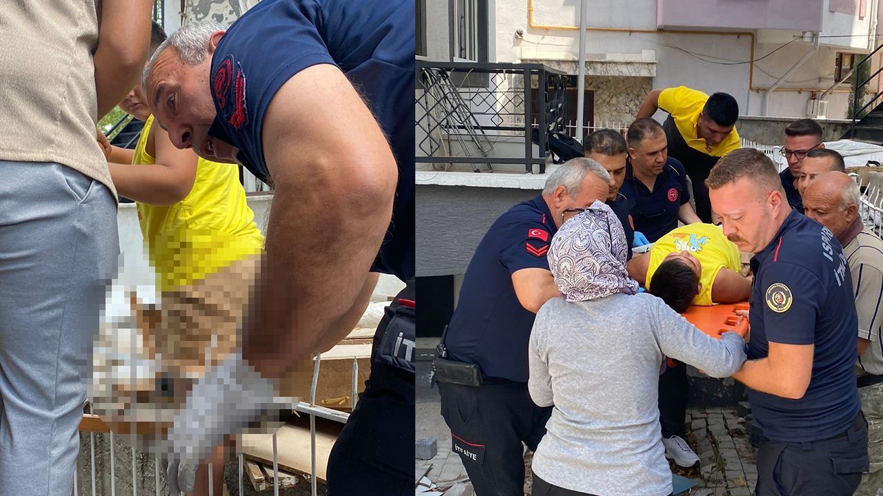 Isparta&#039;da feci kaza! Apartman girişinden atlamak istedi, hastanelik oldu