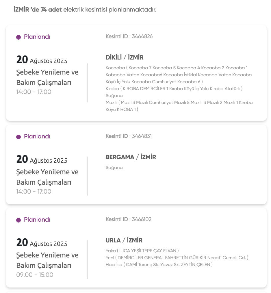 İzmir elektrik kesintisi 20-21 Ağustos GDZ planlı kesinti listesi: İzmir'de elektrikler ne zaman gelecek? - 2. Resim