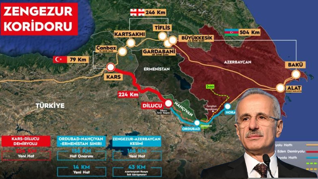 Kars-Iğdır-Aralık-Dilucu Demir Yolu Hattı&#039;nın temeli ne zaman atılacak? Zengezur Koridoru’nda tarihi adım