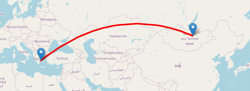 Avrupa'nın en çılgın taraftarı! Samsunspor maçı için 10 bin 300 kilometre yol kat etti, 12 günde Atina'ya vardı: Dünya rekoruna müracaat etti - 2. Resim