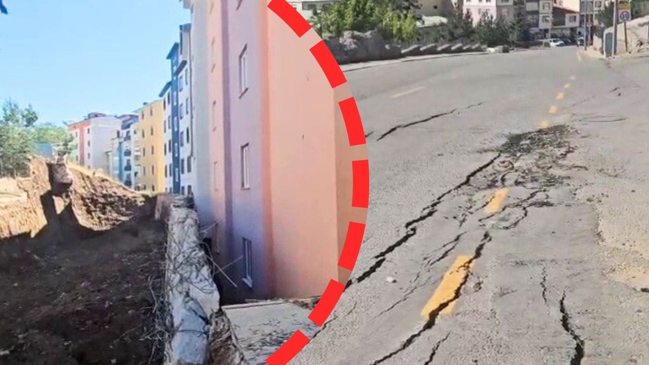 Erzurum&#039;da hareketli anlar! Heyelan paniğe neden oldu... 70 ev boşaltıldı