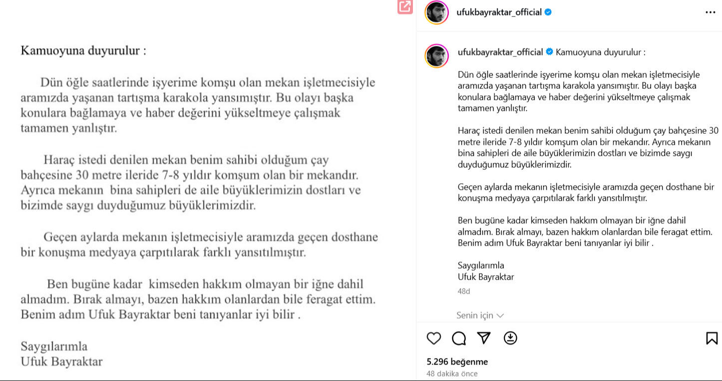 ‘Haraç’ suçlamasına sert savunma! Serbest bırakılan Ufuk Bayraktar soluğu sosyal medyada aldı - 3. Resim