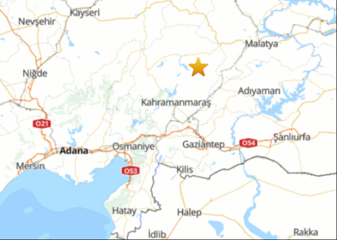 Kahramanmaraş'ta deprem! AFAD şiddetini açıkladı - 1. Resim