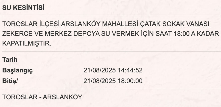 MESKİ su kesintisi: Mersin'de sular ne zaman gelecek, saat kaçta? - 7. Resim