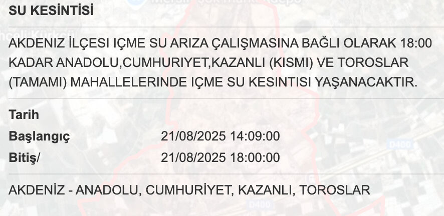 MESKİ su kesintisi: Mersin'de sular ne zaman gelecek, saat kaçta? - 6. Resim