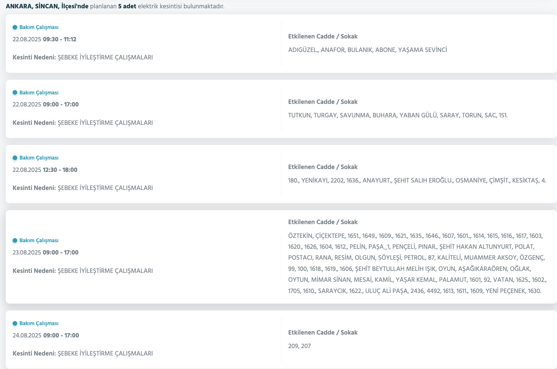 Sincan elektrik kesintisi: Başkent EDAŞ duyurdu! Ankara'da elektrikler ne zaman gelecek? - 2. Resim