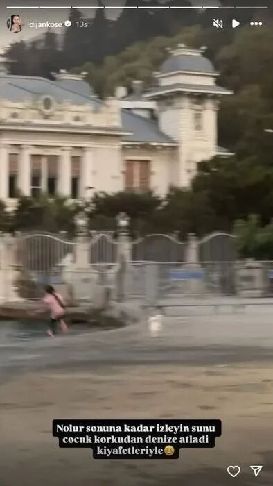 Erol Köse'nin kızı Dijan Köse’nin 'köpek' videosu tepki çekti! Küçük kız korkudan denize atladı - 2. Resim