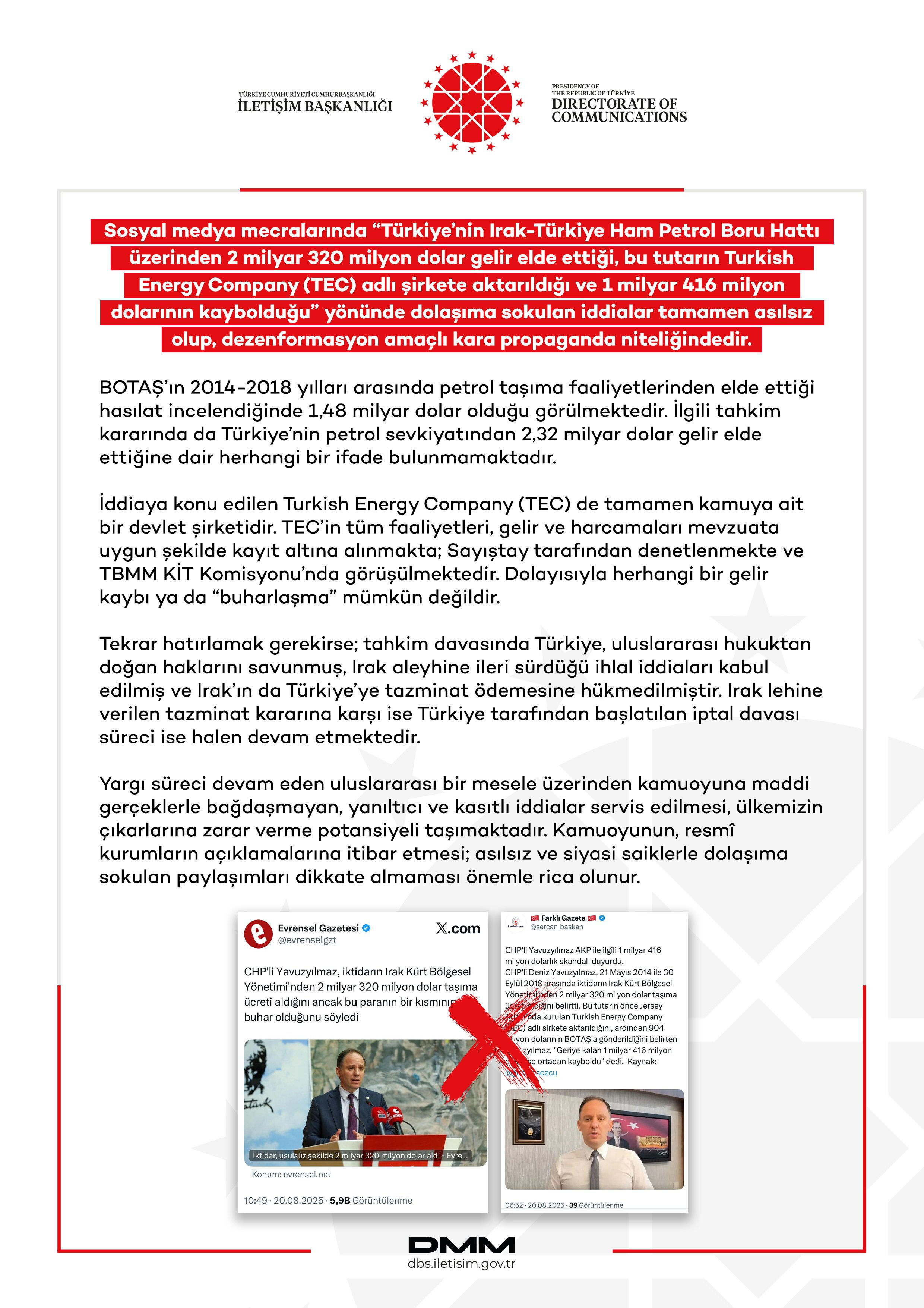 Petrol gelirleri "TEC" şirketine mi aktarıldı? DMM'den 'buharlaşma' iddialarına cevap geldi - 1. Resim