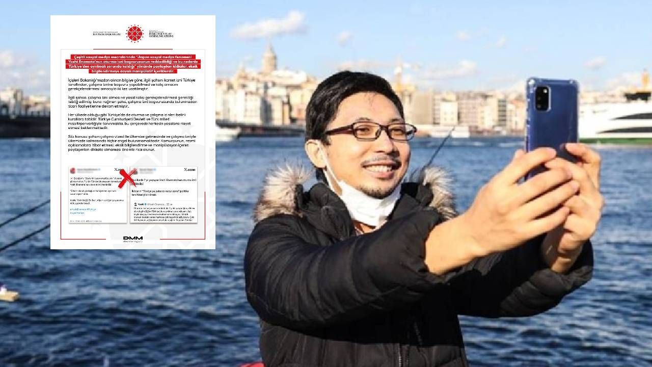 Yoshi Enomoto ‘Oturum izni başvurum reddedildi’ demişti: İletişim Başkanlığı’ndan açıklama geldi Yoshi Enomoto ‘Oturum izni başvurum reddedildi’ demişti: İletişim Başkanlığı’ndan açıklama geldi