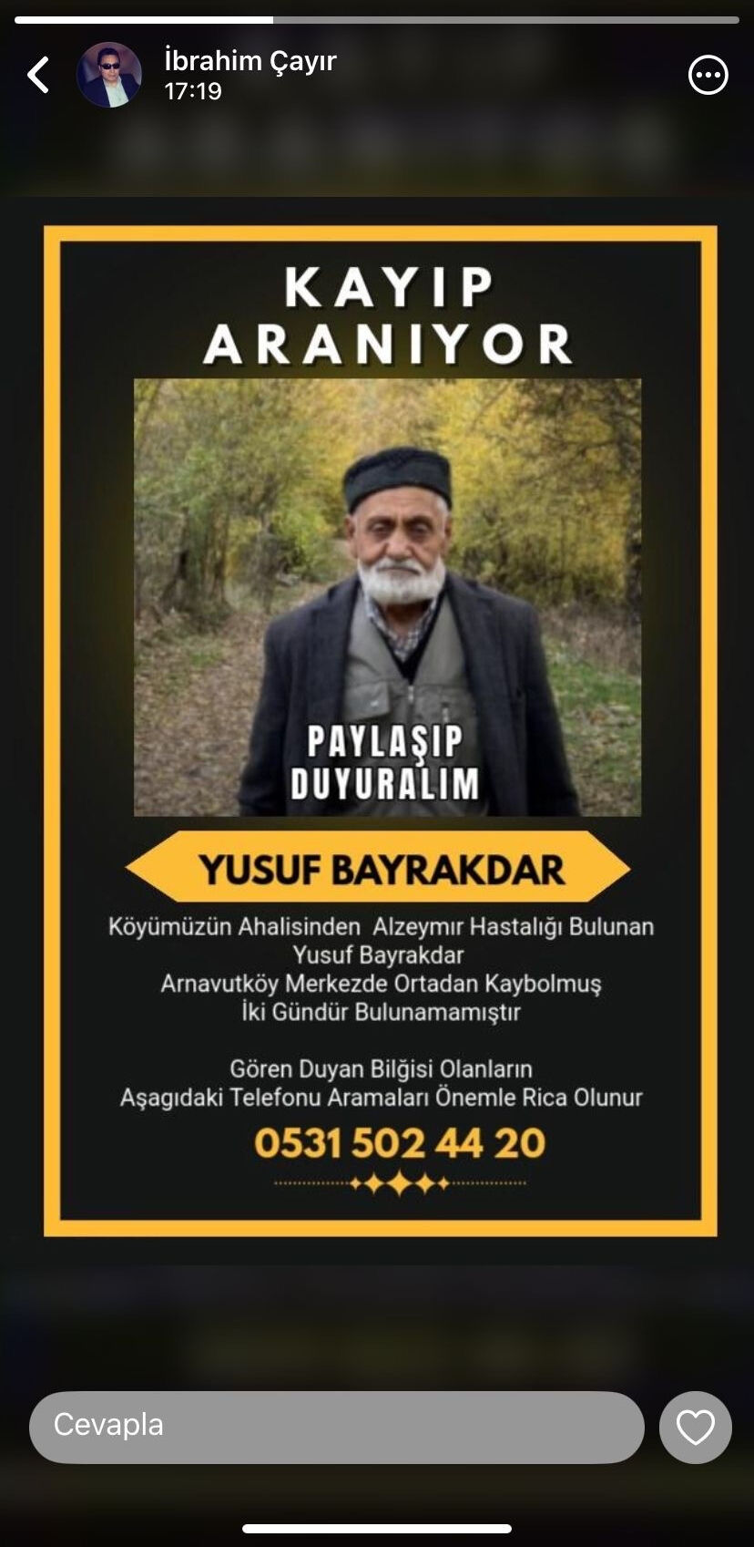 Alzheimer hastası 90 yaşındaki Yusuf Bayraktar 8 gündür kayıp! Herkes sokak sokak arıyor - 3. Resim