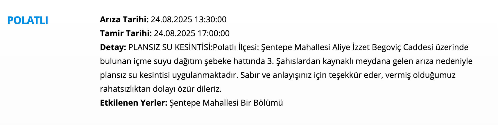 ASKİ duyurdu! Ankara su kesintisi listesi paylaşıldı! Polatlı, Yenimahalle, Sincan, Akyurt ve Çankaya'da sular saat kaçta gelecek? - 3. Resim
