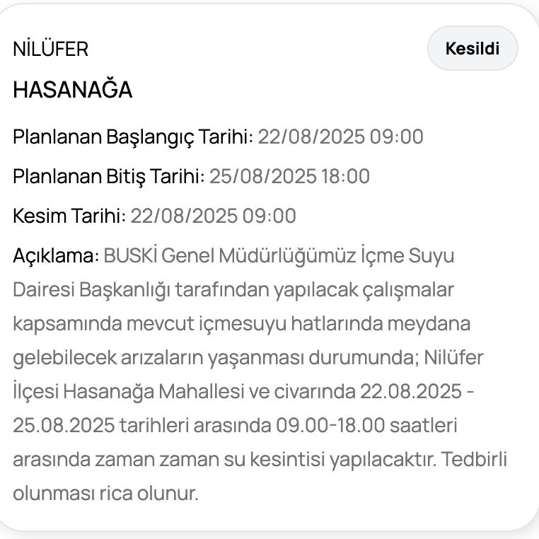 Bursa Karacabey su kesintisi: BUSKİ duyurdu, Bursa'da sular ne zaman, saat kaçta gelecek? - 3. Resim