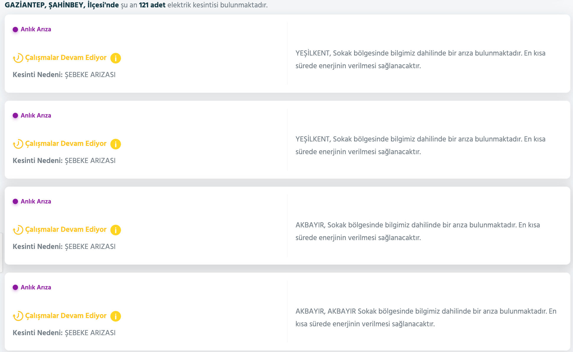 Gaziantep elektrik kesintisi! Toroslar EDAŞ listeyi paylaştı! Gaziantep'te elektrikler ne zaman, saat kaçta gelecek? - 10. Resim