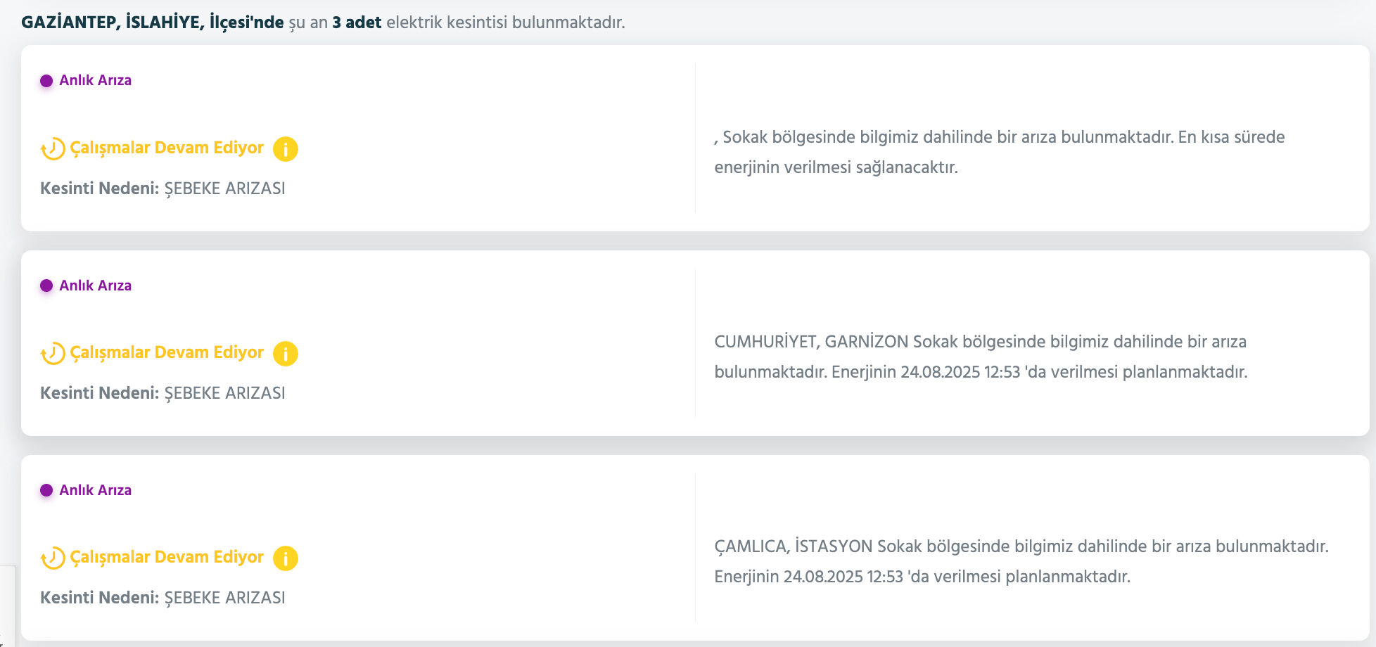 Gaziantep elektrik kesintisi! Toroslar EDAŞ listeyi paylaştı! Gaziantep'te elektrikler ne zaman, saat kaçta gelecek? - 4. Resim
