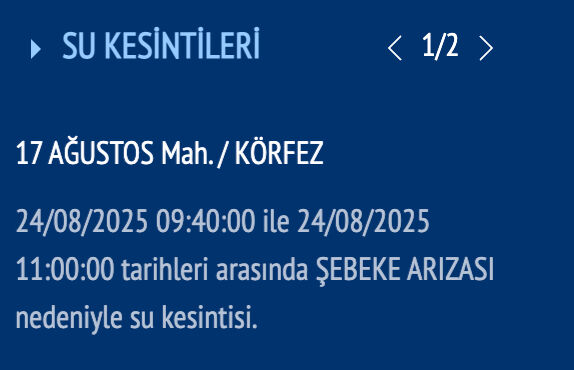 İSU su kesintisi: Gebze'de sular ne zaman, saat kaçta gelecek? - 2. Resim