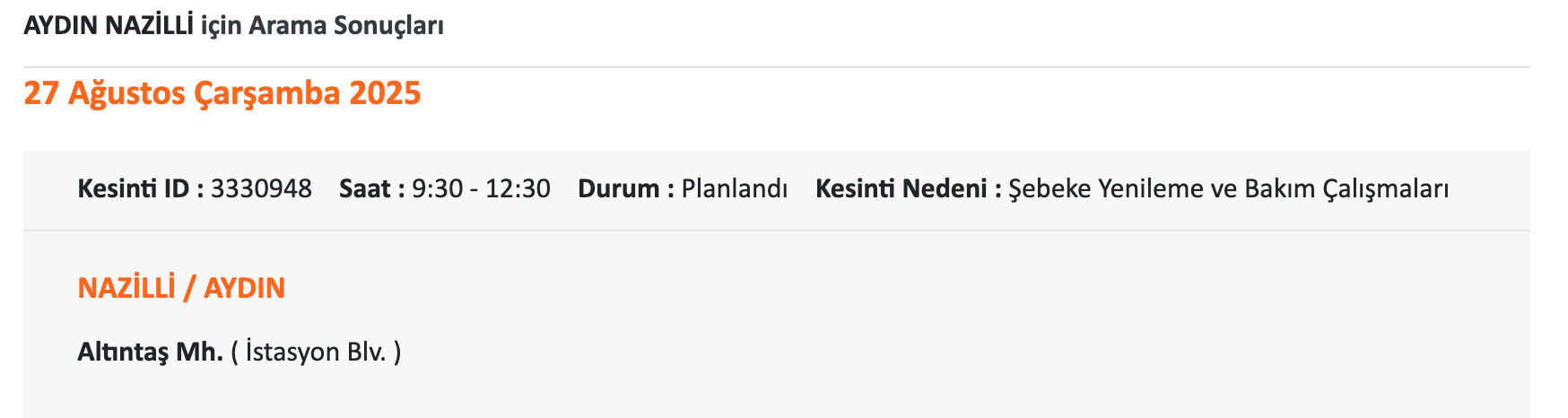 Didim elektrik kesintisi sorgulama! 25-26 Ağustos Aydın'da elektrikler ne zaman gelecek? - 9. Resim