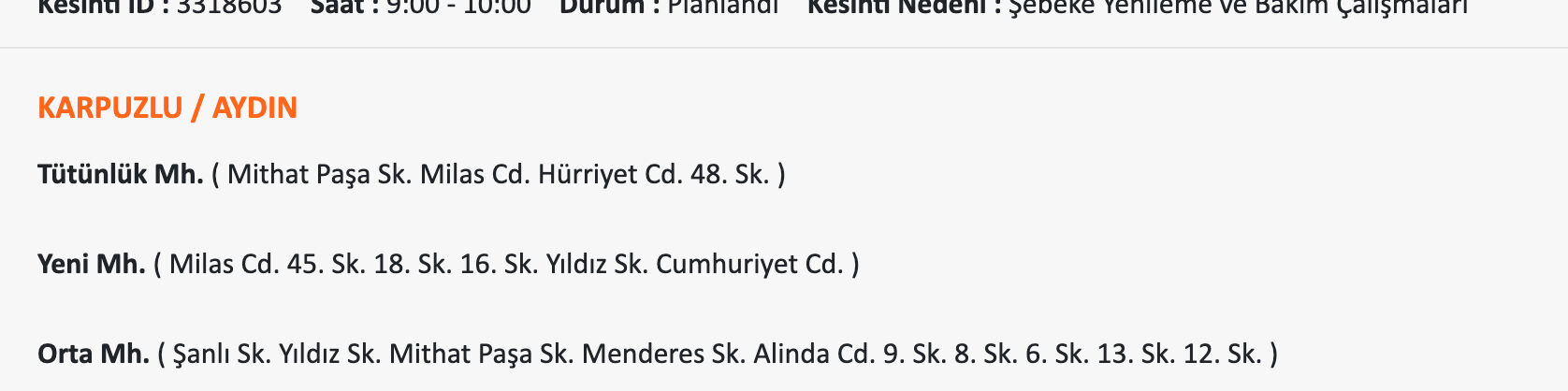 Didim elektrik kesintisi sorgulama! 25-26 Ağustos Aydın'da elektrikler ne zaman gelecek? - 6. Resim
