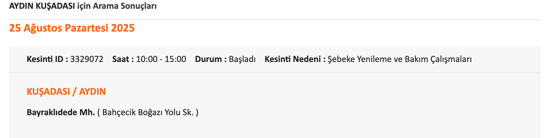 Didim elektrik kesintisi sorgulama! 25-26 Ağustos Aydın'da elektrikler ne zaman gelecek? - 7. Resim