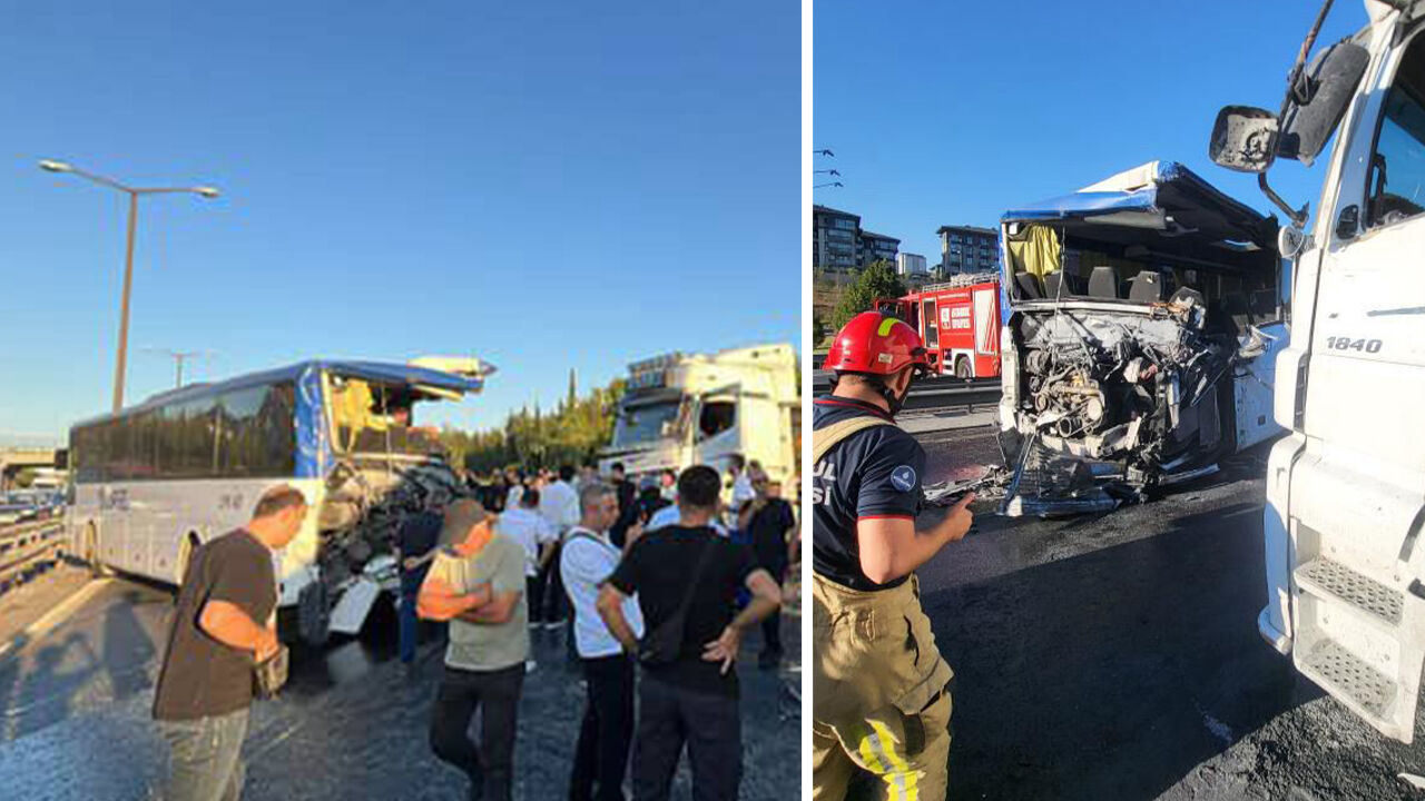 TEM Otoyolu'nda korkunç kaza! Çok sayıda yaralı var, trafik durdu - 1. Resim