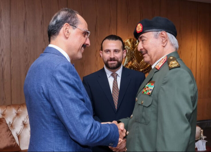 Yunanistan alarmda! MİT Başkanı Kalın, Halife Hafter ile Bingazi'de görüştü - 1. Resim