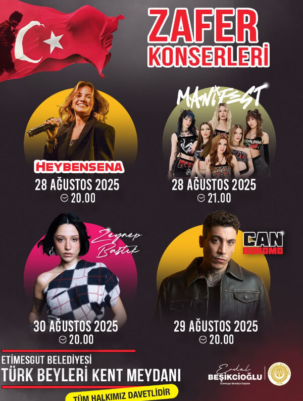 30 Ağustos Zafer Bayramı ücretsiz konserler 2025! Manifest, Zeynep Bastık ve daha fazlası... - 2. Resim
