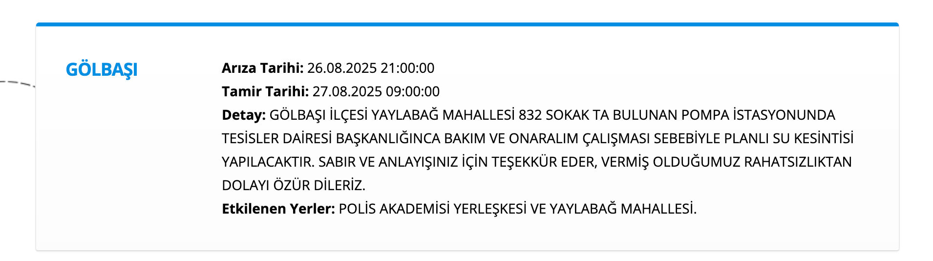 ASKİ su kesintisi listesi paylaşıldı! 26 Ağustos Ankara'da sular ne zaman gelecek? - 4. Resim