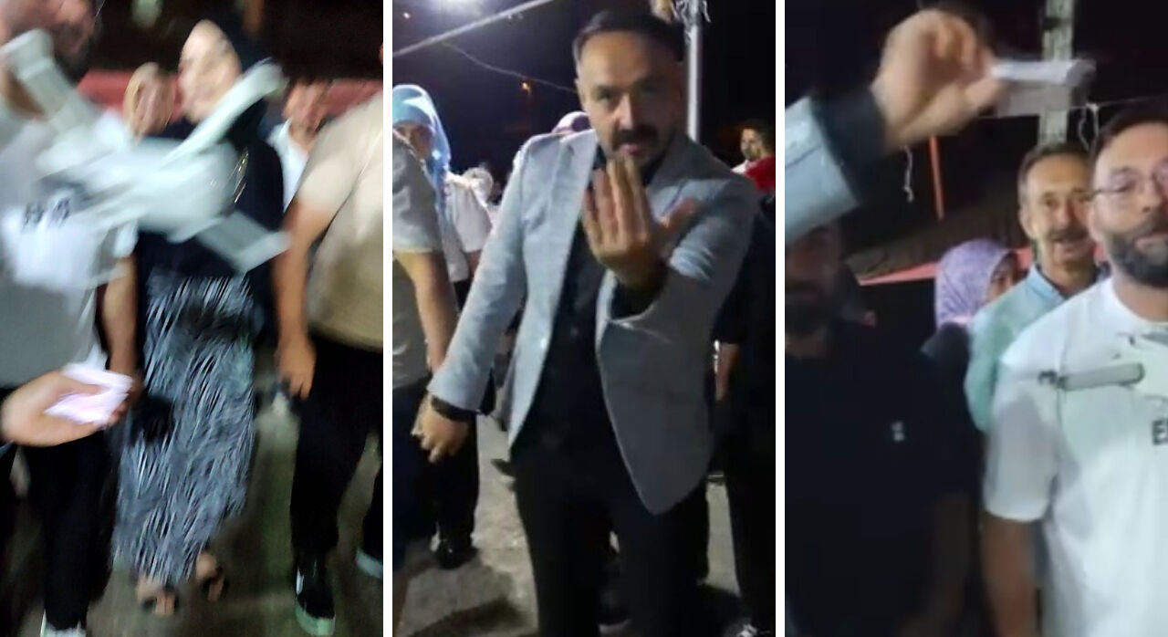 D&uuml;ğ&uuml;nde dron paniği... Para takma şovu halayı dağıttı, o anlara beğeni yağdı - 1. Resim