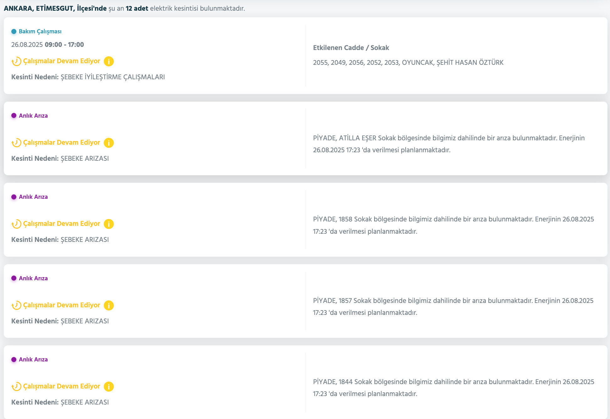 Etimesgut elektrik kesintisi programı! Başkent EDAŞ paylaştı: Ankara'da elektrikler ne zaman gelecek? - 2. Resim