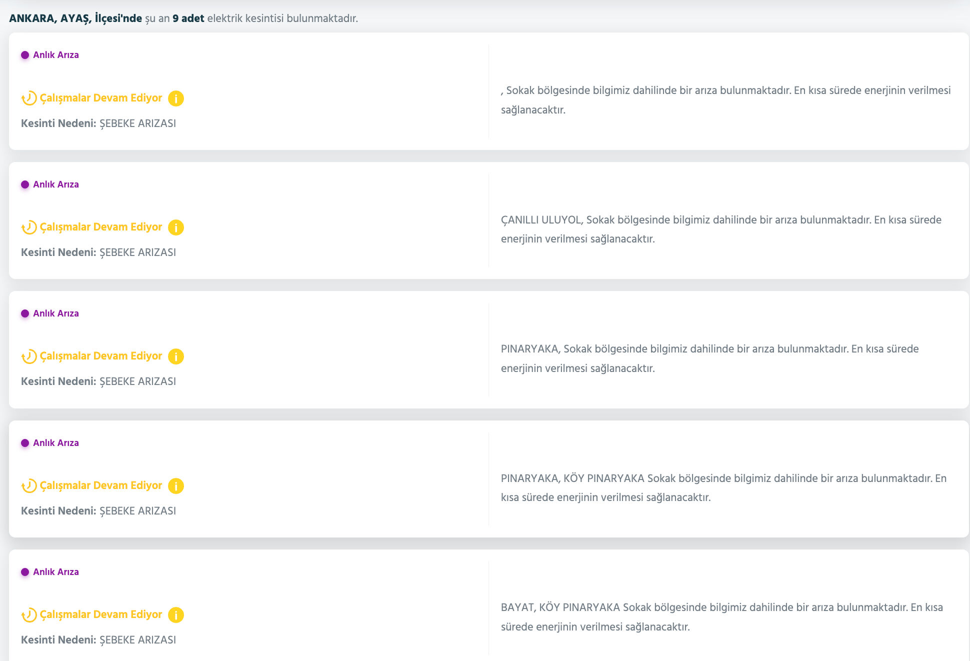 27 Ağustos Ankara elektrik kesintisi listesi! Çankaya, Etimesgut, Gölbaşı, Keçiören'de elektrikler ne zaman gelecek? - 4. Resim