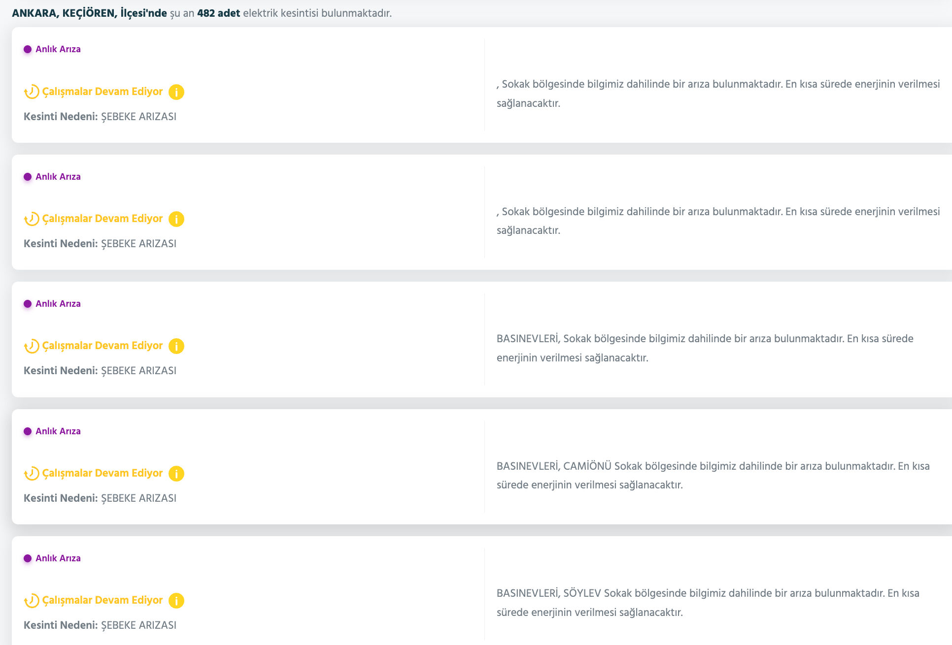 27 Ağustos Ankara elektrik kesintisi listesi! Çankaya, Etimesgut, Gölbaşı, Keçiören'de elektrikler ne zaman gelecek? - 19. Resim