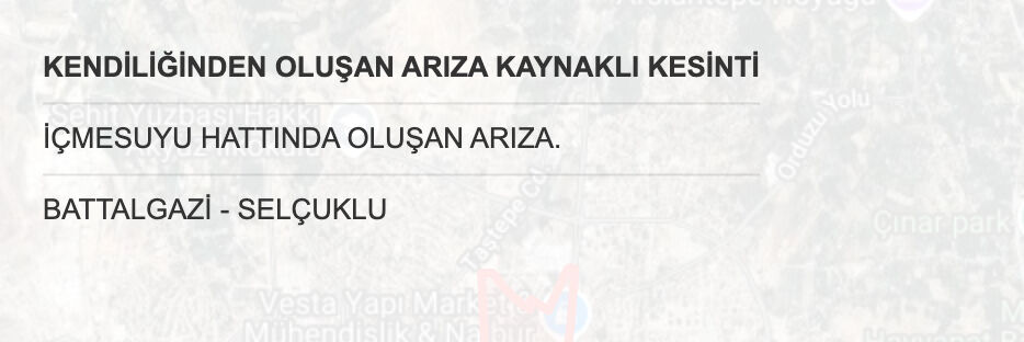 Malatya su kesintisi: MASKİ duyurdu! Battalgazi ve Yeşilyurt'ta sular ne zaman gelecek? - 2. Resim