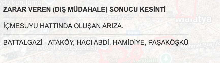 Malatya su kesintisi: MASKİ duyurdu! Battalgazi ve Yeşilyurt'ta sular ne zaman gelecek? - 5. Resim