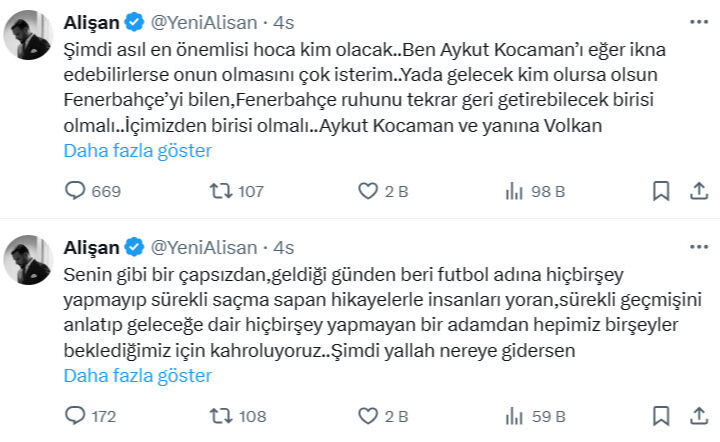 Alişan, Mourinho’nun ayrılığını sevinçle karşıladı! Yeni teknik direktör için önerisini paylaştı - 2. Resim