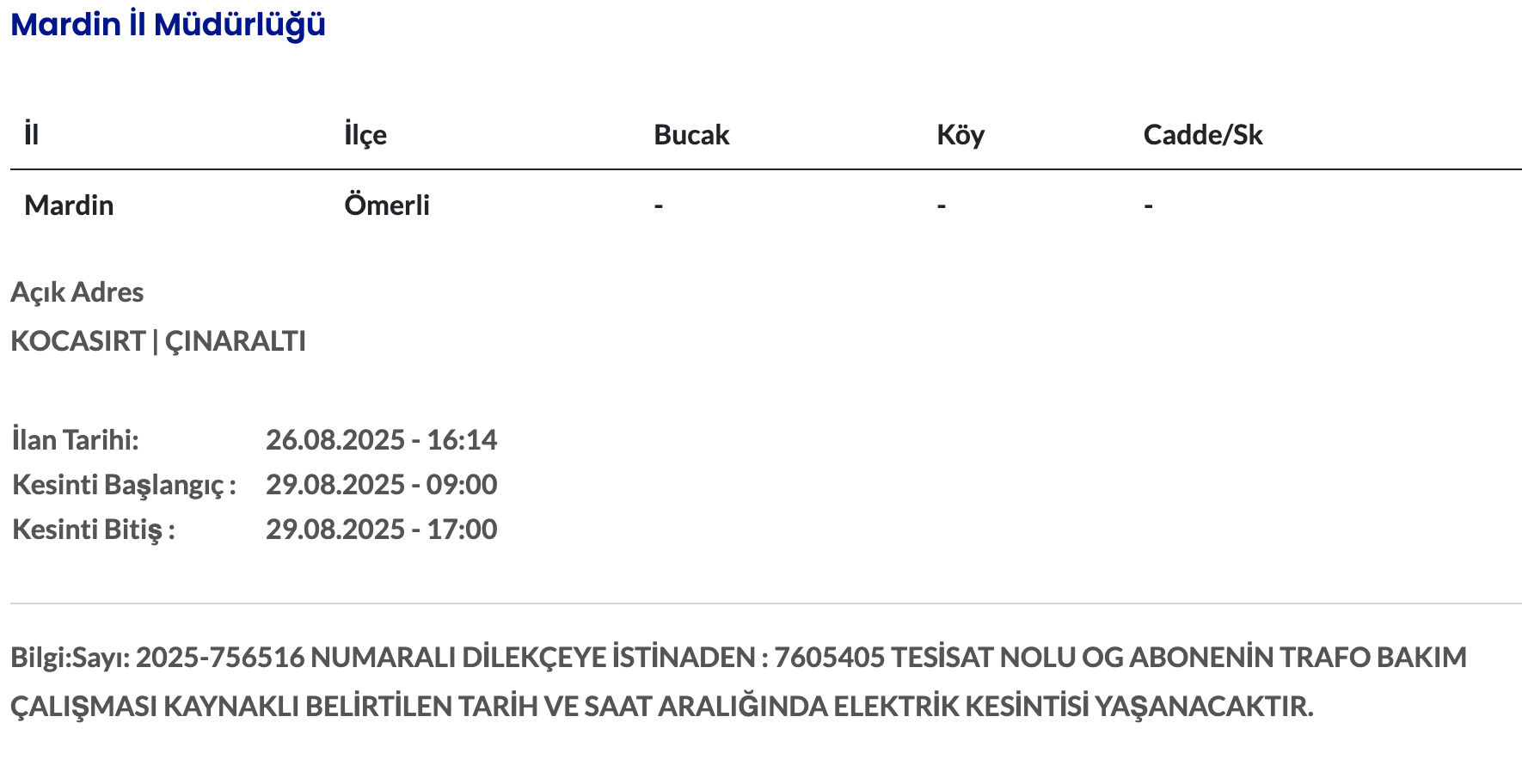 Mardin elektrik kesintisi: Dicle Elektrik duyurdu! Mardin'de elektrikler ne zaman gelecek? - 5. Resim