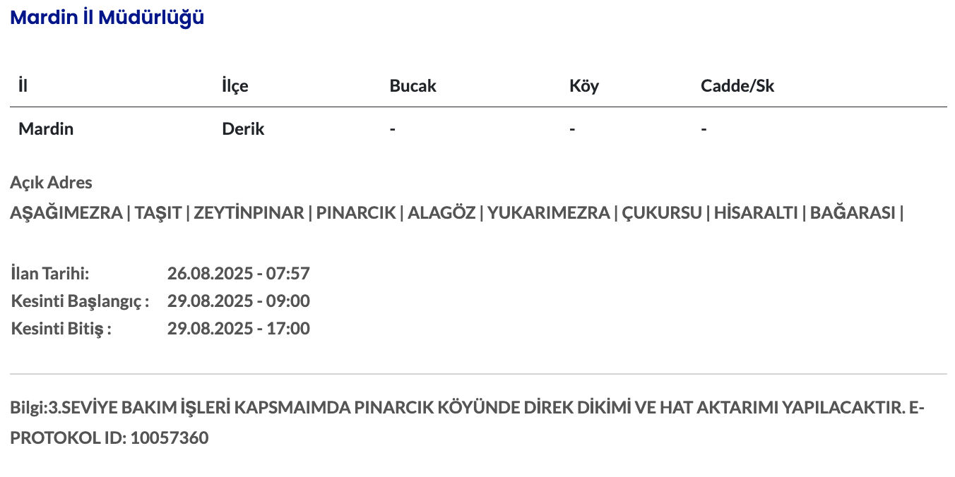 Mardin elektrik kesintisi: Dicle Elektrik duyurdu! Mardin'de elektrikler ne zaman gelecek? - 10. Resim