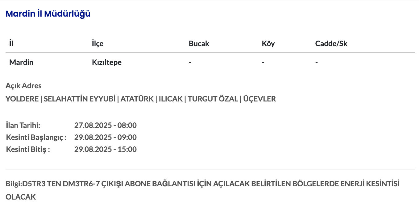 Mardin elektrik kesintisi: Dicle Elektrik duyurdu! Mardin'de elektrikler ne zaman gelecek? - 9. Resim