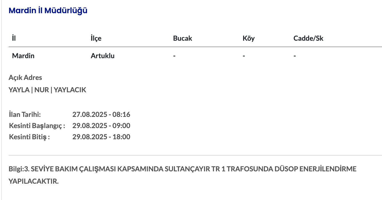 Mardin elektrik kesintisi: Dicle Elektrik duyurdu! Mardin'de elektrikler ne zaman gelecek? - 11. Resim