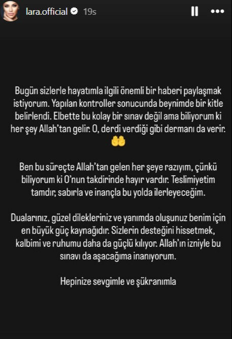 Şarkıcı Lara'ya ne oldu? Sağlık durumu merak konusu ilk kez açıkladı... - 1. Resim