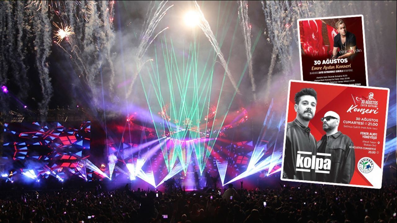 30 Ağustos Antalya konseri 2025! Antalya'da konserler saat kaçta başlayacak? Bugün Emre Aydın, Kolpa sahnede! 30 Ağustos Antalya konseri 2025! Antalya'da konserler saat kaçta başlayacak? Bugün Emre Aydın, Kolpa sahnede!