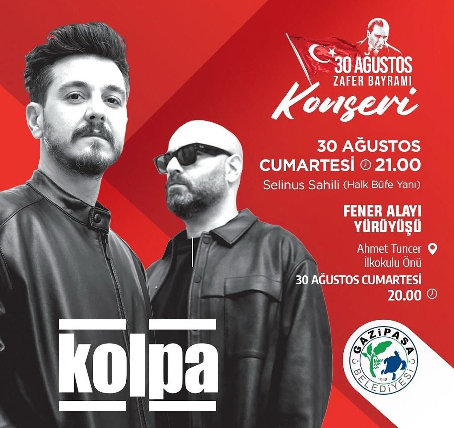 30 Ağustos Antalya konseri 2025! Antalya'da konserler saat kaçta başlayacak? Bugün Emre Aydın, Kolpa sahnede! - 3. Resim