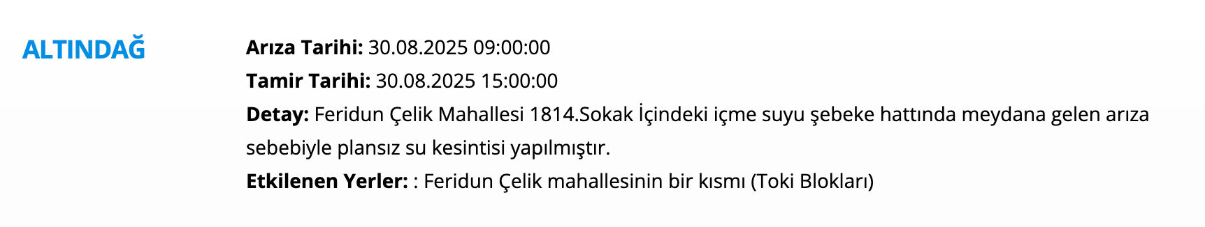 Ankara su kesintisi: Yenimahalle, Ke&ccedil;i&ouml;ren, Sincan, Yenimahalle....Ankara''da sular ne zaman, saat ka&ccedil;ta gelecek? - 5. Resim