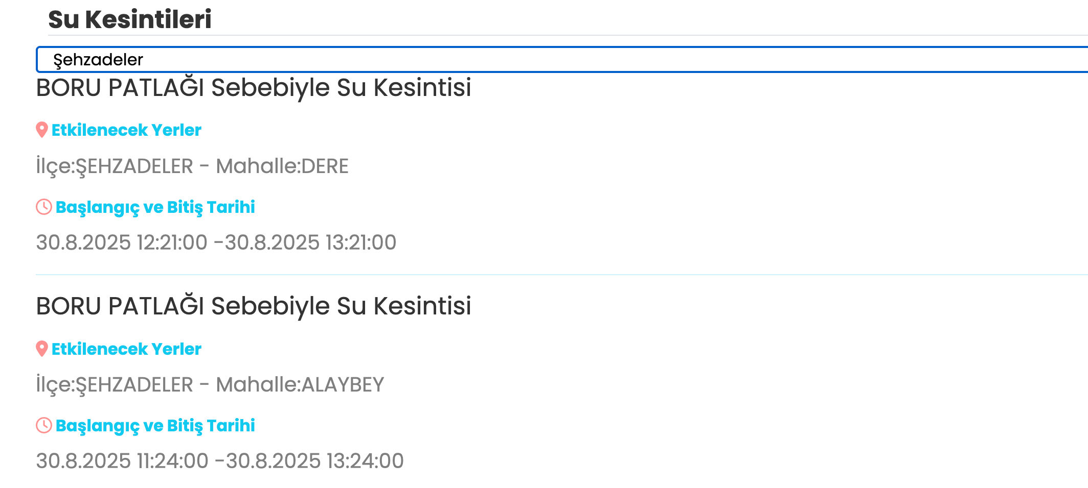 MASKİ su kesintisi sorgulama listesi! 30 Ağustos Manisa'da sular ne zaman gelecek? - 2. Resim
