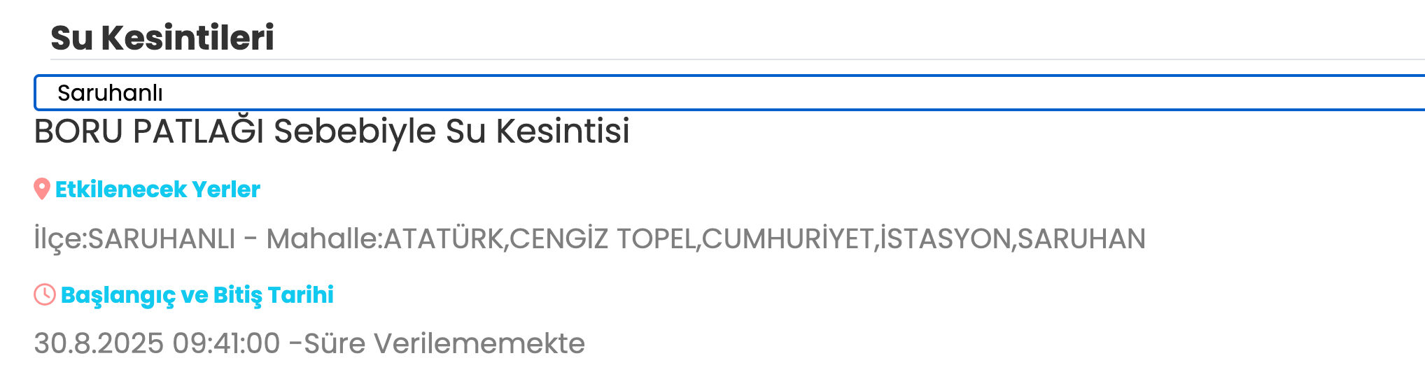 MASKİ su kesintisi sorgulama listesi! 30 Ağustos Manisa'da sular ne zaman gelecek? - 5. Resim