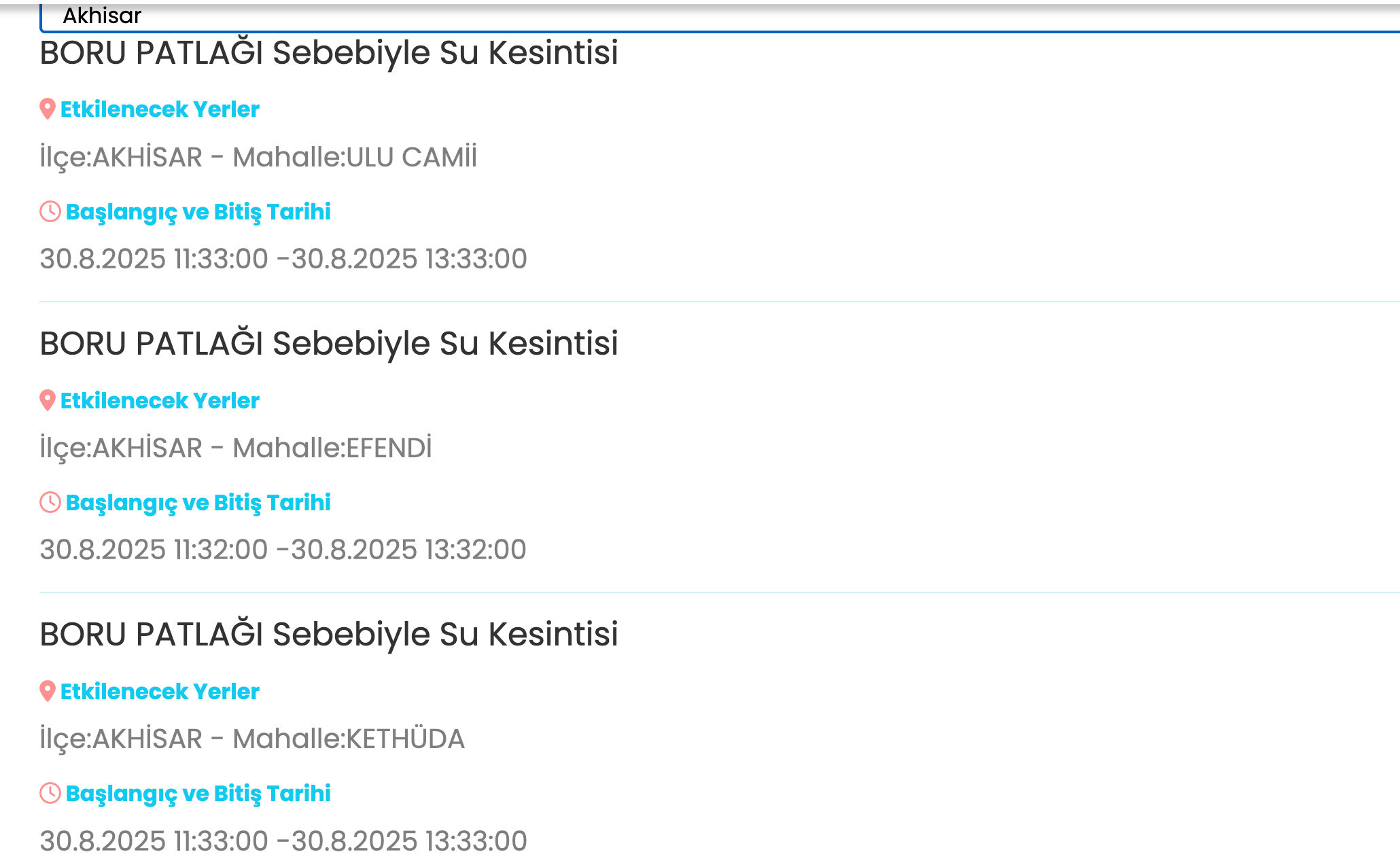 MASKİ su kesintisi sorgulama listesi! 30 Ağustos Manisa'da sular ne zaman gelecek? - 3. Resim