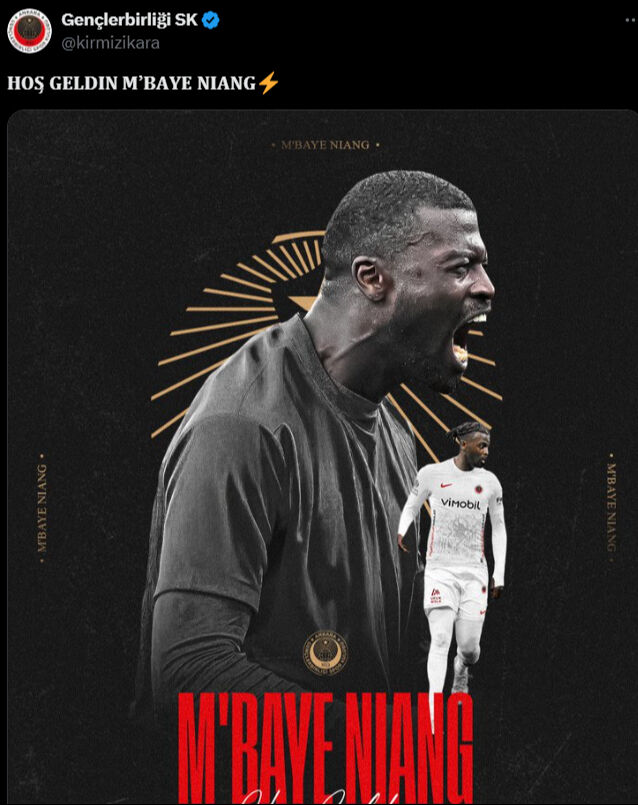 M'Baye yeniden Süper Lig'de! Gençlerbirliği Senegalli forveti kadrosuna kattı M'Baye yeniden Süper Lig'de! Gençlerbirliği Senegalli forveti kadrosuna kattı - 1. Resim