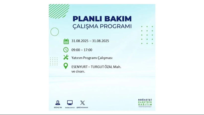 İstanbul elektrik kesintisi ne zaman bitecek, elektrikler ne zaman gelecek? BEDAŞ duyurdu, 10 saat yok - 12. Resim