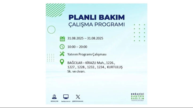 İstanbul elektrik kesintisi ne zaman bitecek, elektrikler ne zaman gelecek? BEDAŞ duyurdu, 10 saat yok - 2. Resim