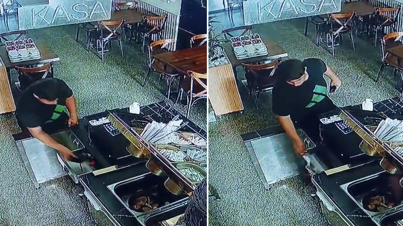 Topallayarak girdi, koşarak çıktı! Güpegündüz hırsızlık kamerada - 1. Resim